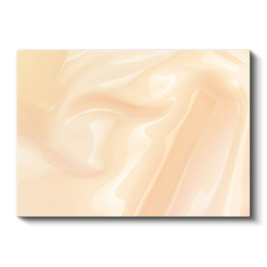 İpeksi Dalgalar - Krem Tonlarında Yumuşak Dokular Kanvas Tablo