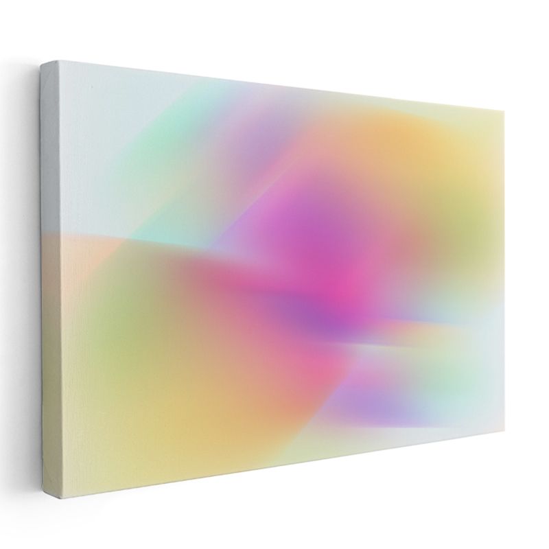 Renk Bulutu - Pastel Tonlarda Yumuşak Geçişli Kanvas Tablo