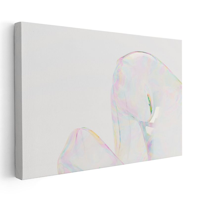 Opal İllüzyon - Pastel Tonlarda Yarı Saydam Soyut Form Kanvas Tablo