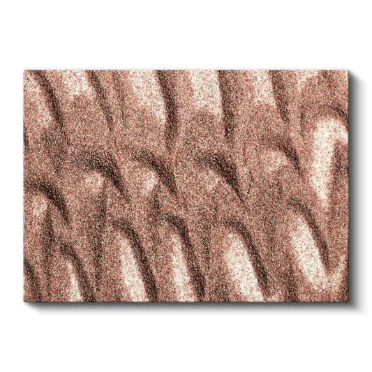 Rose Gold Doku - Granüllü Soyut Dalgalı Desen Kanvas Tablo