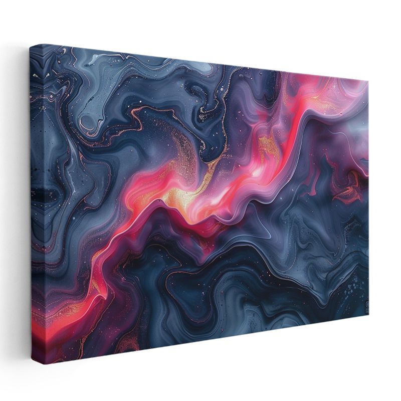 Kozmik Akış - Gece Gökyüzü Soyut Sanat Kanvas Tablo