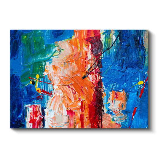 Renk Patlaması - Canlı Fırça Darbeleri Kanvas Tablo