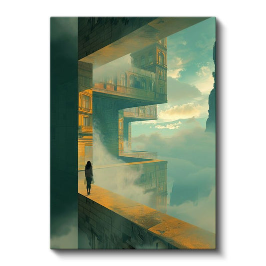 Gökyüzü Mimarisi - Yerçekimine Meydan Okuyan Yapılar Kanvas Tablo