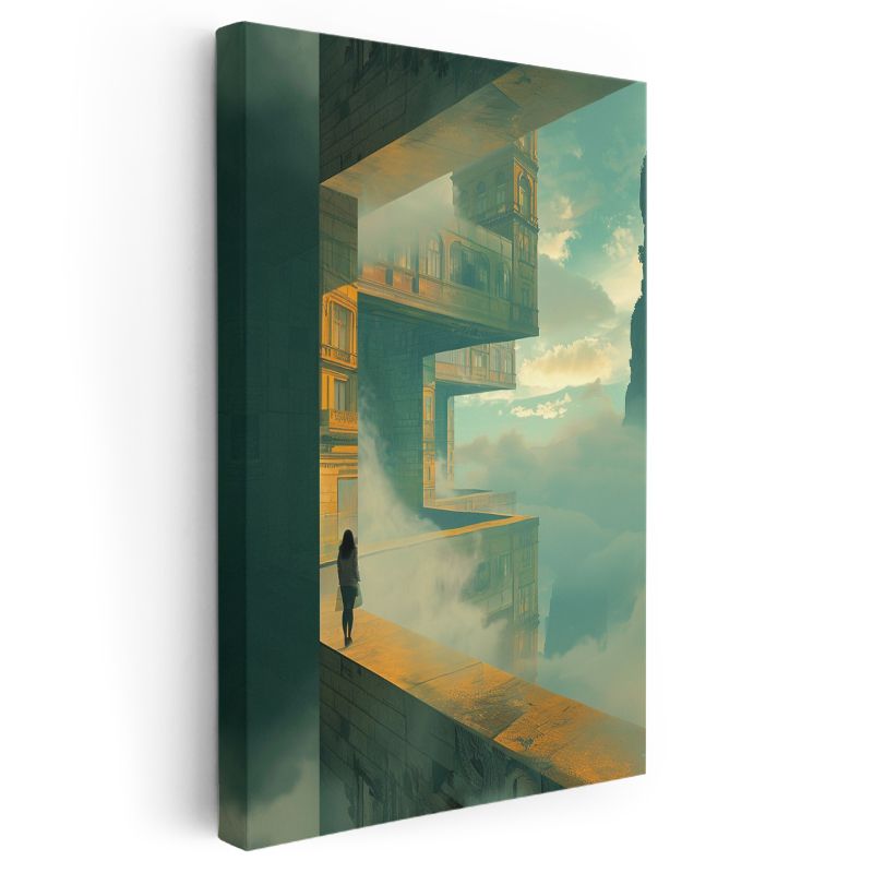 Gökyüzü Mimarisi - Yerçekimine Meydan Okuyan Yapılar Kanvas Tablo