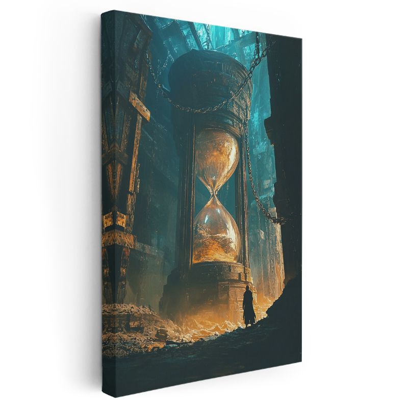 Kadim Zaman - Antik Kum Saatinin Muhafızı Kanvas Tablo