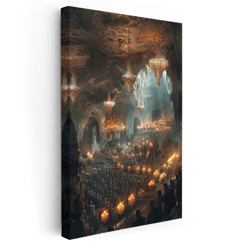 Kristal Salon - Yeraltı Medeniyetinin Gizli Töreni Kanvas Tablo