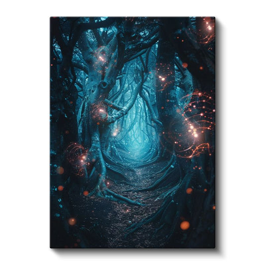 Ruhlar Patikası - Işık Parçacıklarıyla Aydınlanan Gizem Kanvas Tablo