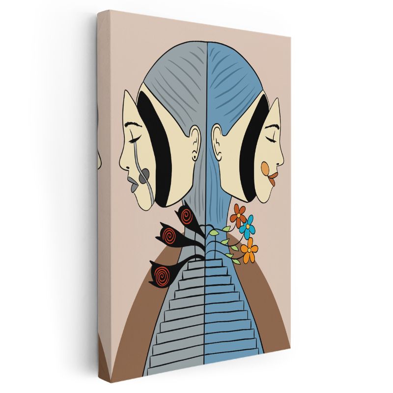 İkiliğin Dengesi - Zıtlıkların Uyumlu Dansı Kanvas Tablo