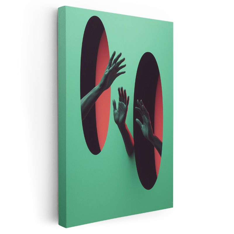 Boyutlar Arası - Paralel Dünyalara Uzanan Eller Kanvas Tablo