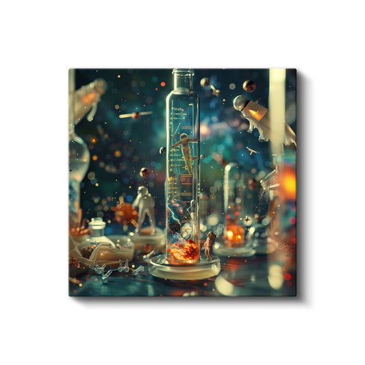 Mikro Evren - Cam Tüpte Saklı Dünya Kanvas Tablo