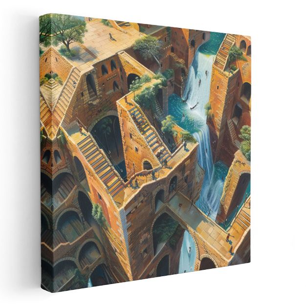 İmkansız Kale - Gerçeküstü Mimari Harikası Kanvas Tablo
