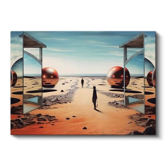 Çöl Kapıları - Aynalı Yansımalar Kanvas Tablo