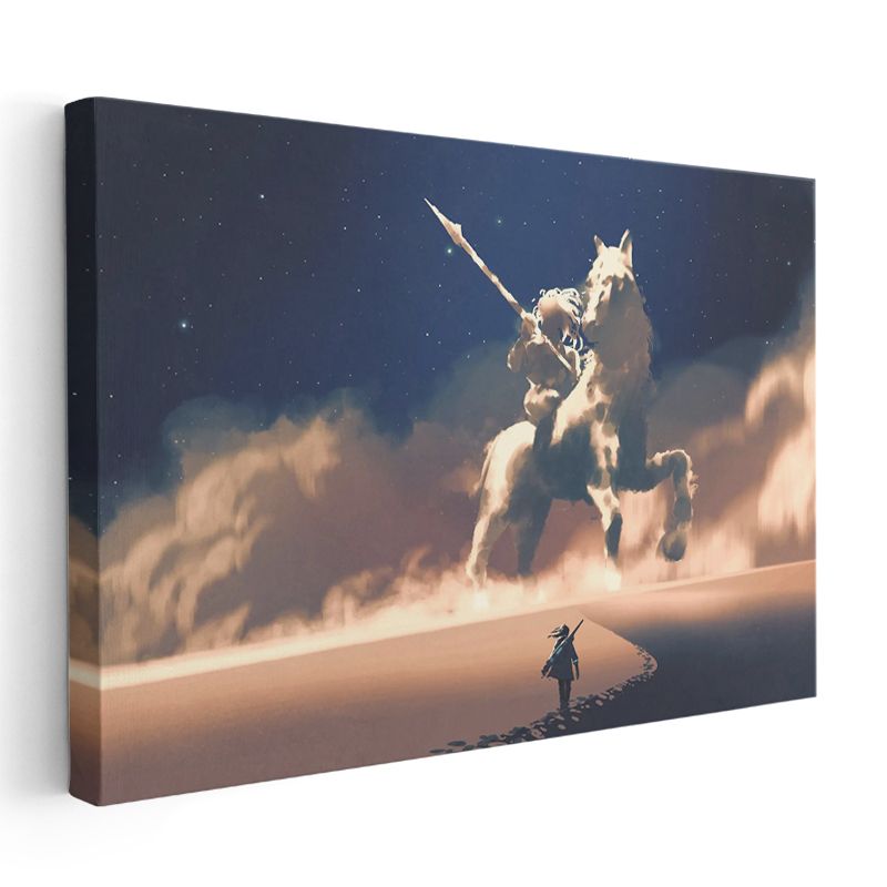 Bulut Süvari - Çöl Yolcusunun Düşü Kanvas Tablo
