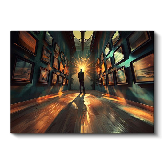 Aydınlanma Koridoru - Sanat ve Işık Yolculuğu Kanvas Tablo