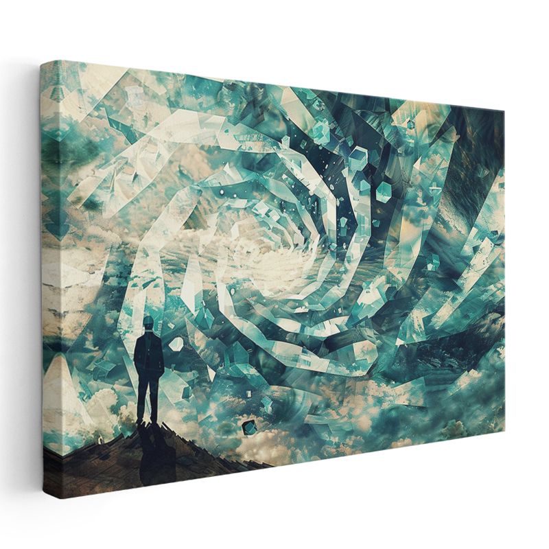 Kozmik Spiral - Sonsuzluğun Eşiğindeki Yolcu Kanvas Tablo