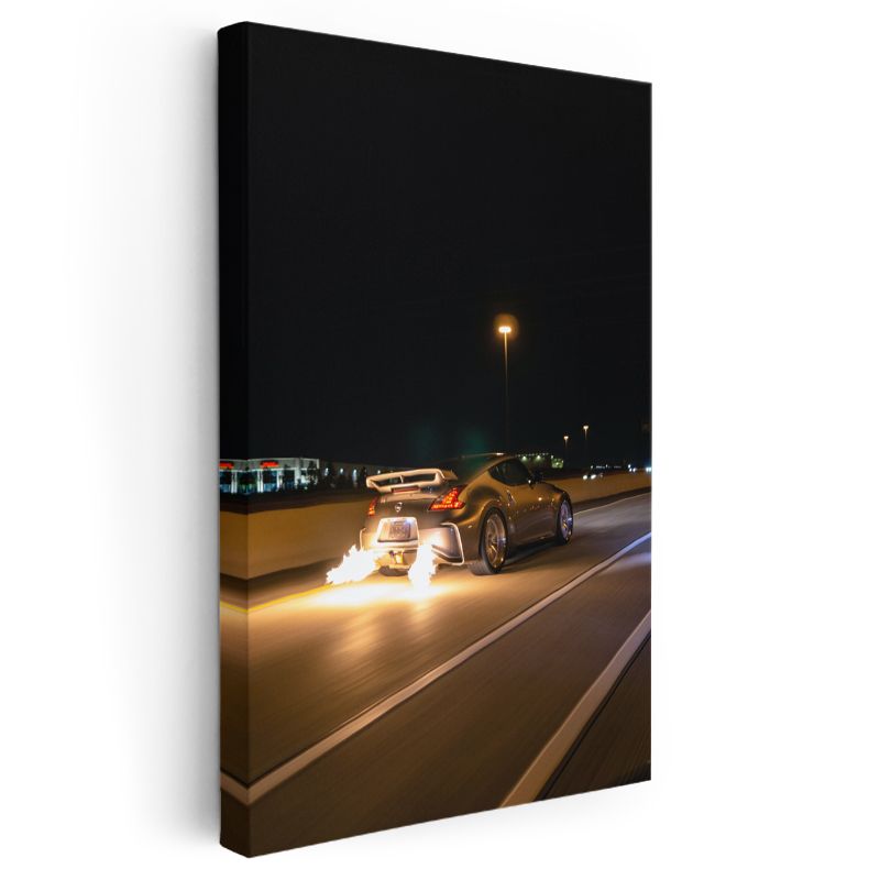 Nissan 370Z - Alev Saçan Egzoz Performansı Kanvas Tablo