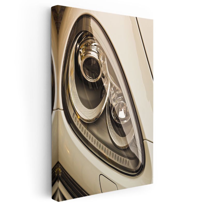 Porsche Far Detayı - Lüks Otomobil Aydınlatma Sistemi Kanvas Tablo