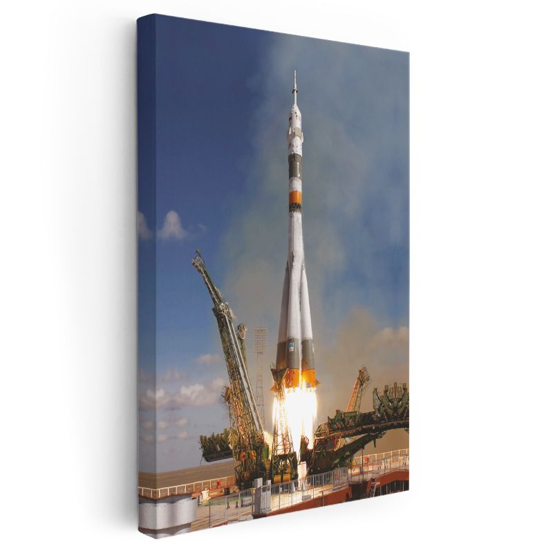 Soyuz Roketi - Uzay Yolculuğu Başlangıcı Kanvas Tablo