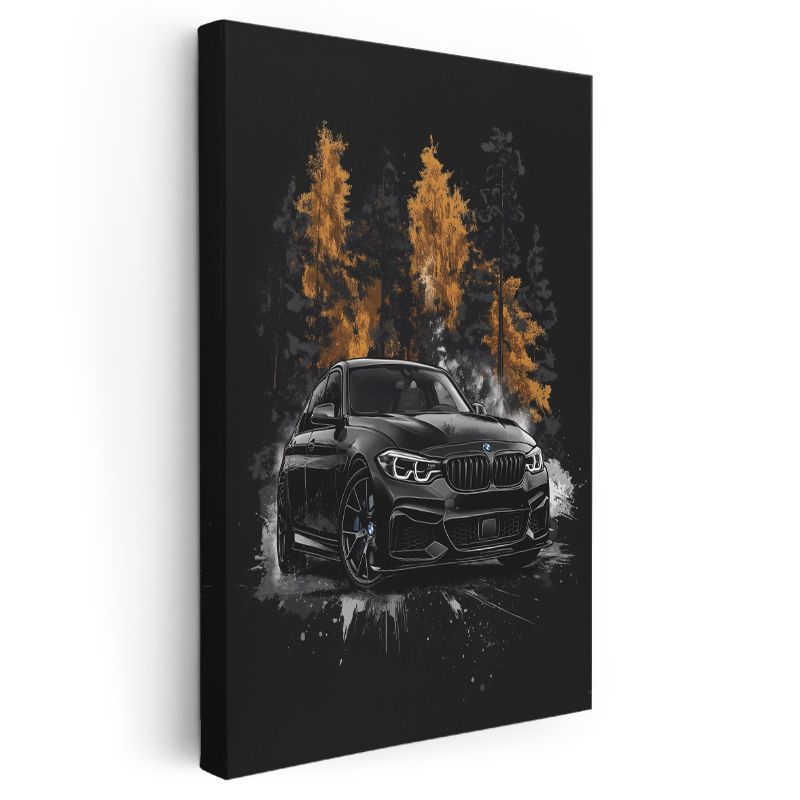 BMW M Serisi - Siyah Performans Otomobili Kanvas Tablo