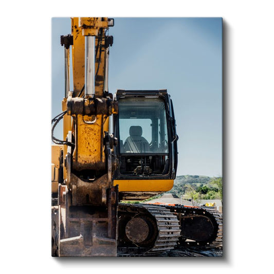 Ekskavatör - İş Makinesi Gücü Kanvas Tablo