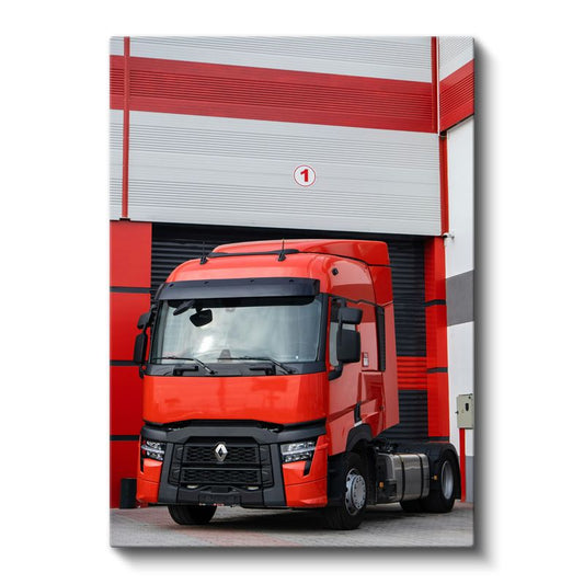 Renault T-High - Kırmızı Çekici Tır Kanvas Tablo