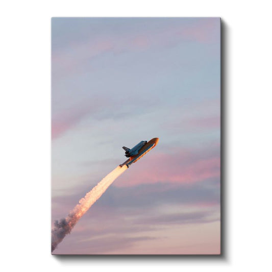 Uzay Mekiği Fırlatılışı - Gökyüzüne Yükselen Teknoloji Harikası Kanvas Tablo