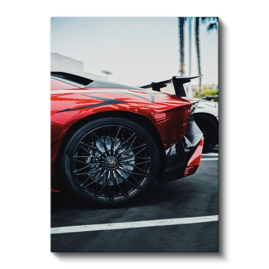 Lamborghini Aventador - İtalyan Süper Otomobil Jant Detayı Kanvas Tablo