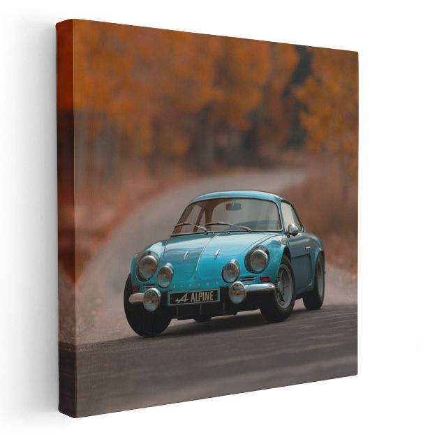 Alpine A110 - Mavi Fransız Spor Otomobil Kanvas Tablo