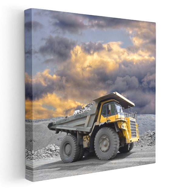 Damperli Kamyon - Madencilik Devleri Kanvas Tablo