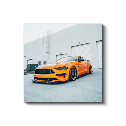 Ford Mustang GT - Turuncu Sportif Performans Kanvas Tablo