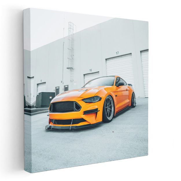 Ford Mustang GT - Turuncu Sportif Performans Kanvas Tablo