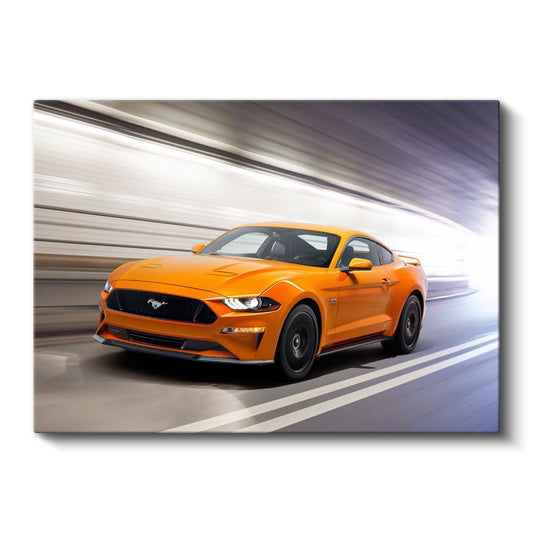 Ford Mustang GT - Turuncu Amerikan Muscle Car Kanvas Tablo