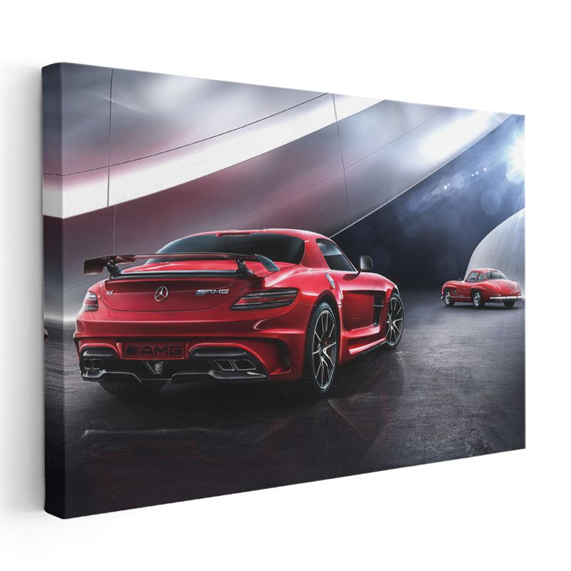 Mercedes-AMG SLS - Kırmızı Performans Otomobili Kanvas Tablo
