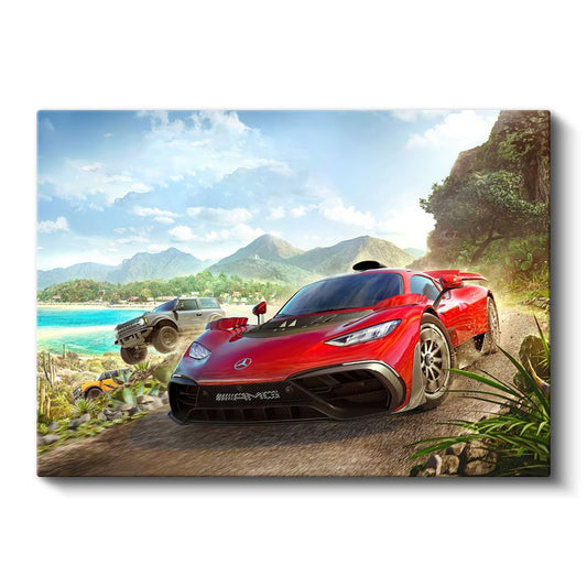 Mercedes-AMG One - Kırmızı Süper Otomobil Yarış Kanvas Tablo