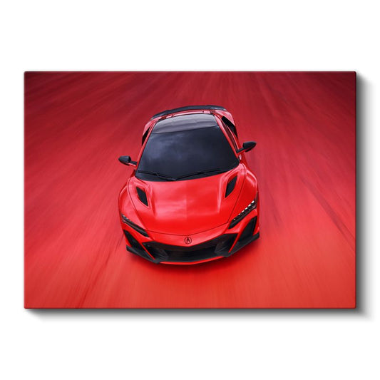 Acura NSX Type S - Kırmızı Spor Otomobil Hız Efekti Kanvas Tablo