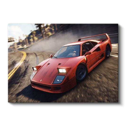 Ferrari F40 - Kırmızı İtalyan Klasiği Kanvas Tablo
