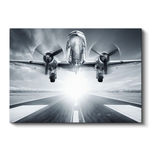 DC-3 Uçak - Kalkış Anında İkonik Havacılık Kanvas Tablo