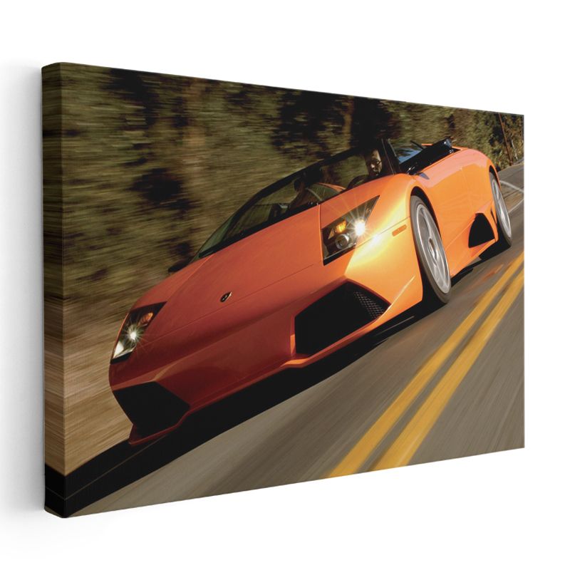 Lamborghini Murcielago Roadster - Turuncu Hız Makinesi Kanvas Tablo