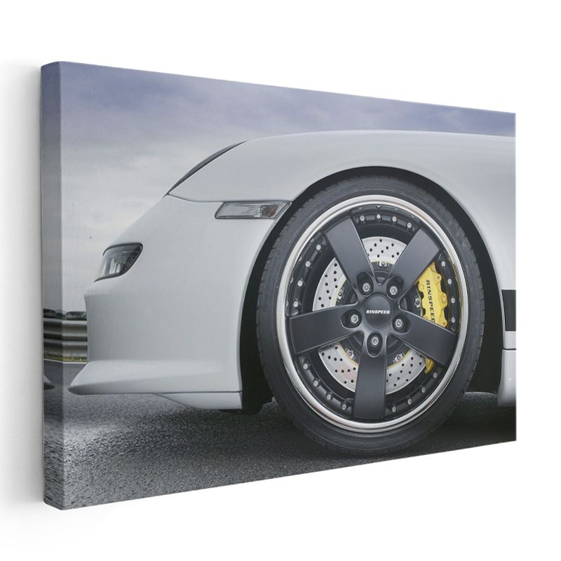Porsche Jant Detayı - Mühendislik Harikası Fren Sistemi Kanvas Tablo
