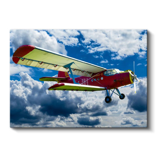 Antonov-2 - Renkli Klasik Pervaneli Uçak Kanvas Tablo