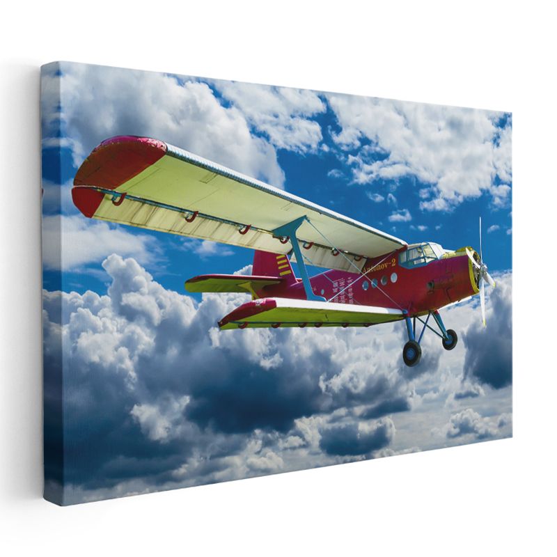 Antonov-2 - Renkli Klasik Pervaneli Uçak Kanvas Tablo