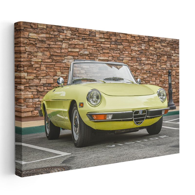 Alfa Romeo Spider - İtalyan Klasik Cabrio Otomobil Kanvas Tablo
