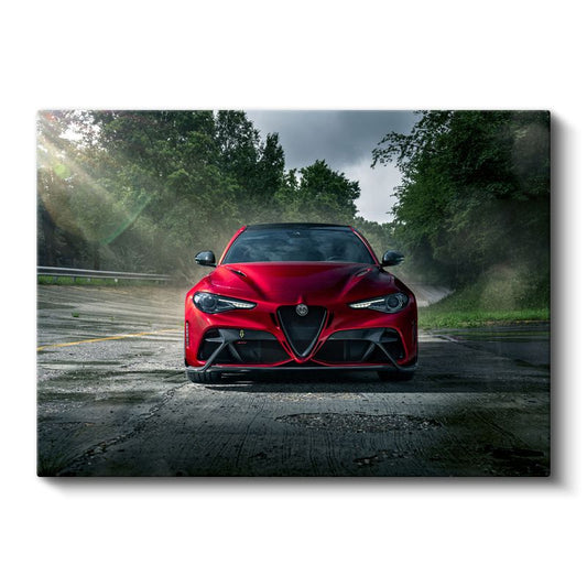 Alfa Romeo Giulia - İtalyan Spor Sedan Kanvas Tablo