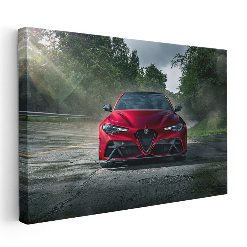 Alfa Romeo Giulia - İtalyan Spor Sedan Kanvas Tablo