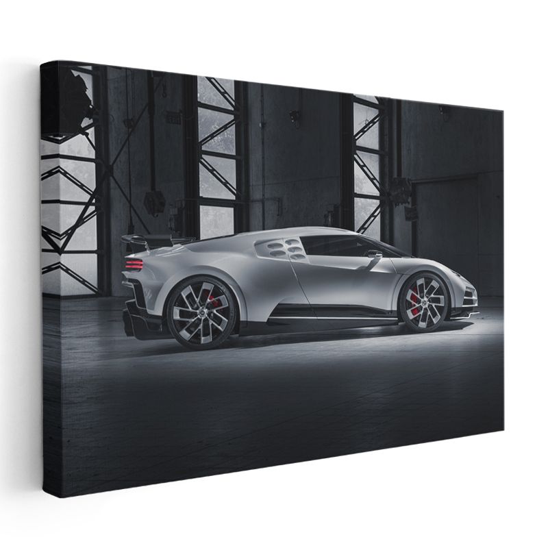 Bugatti Centodieci - Gümüş Limitli Üretim Süper Otomobil Kanvas Tablo