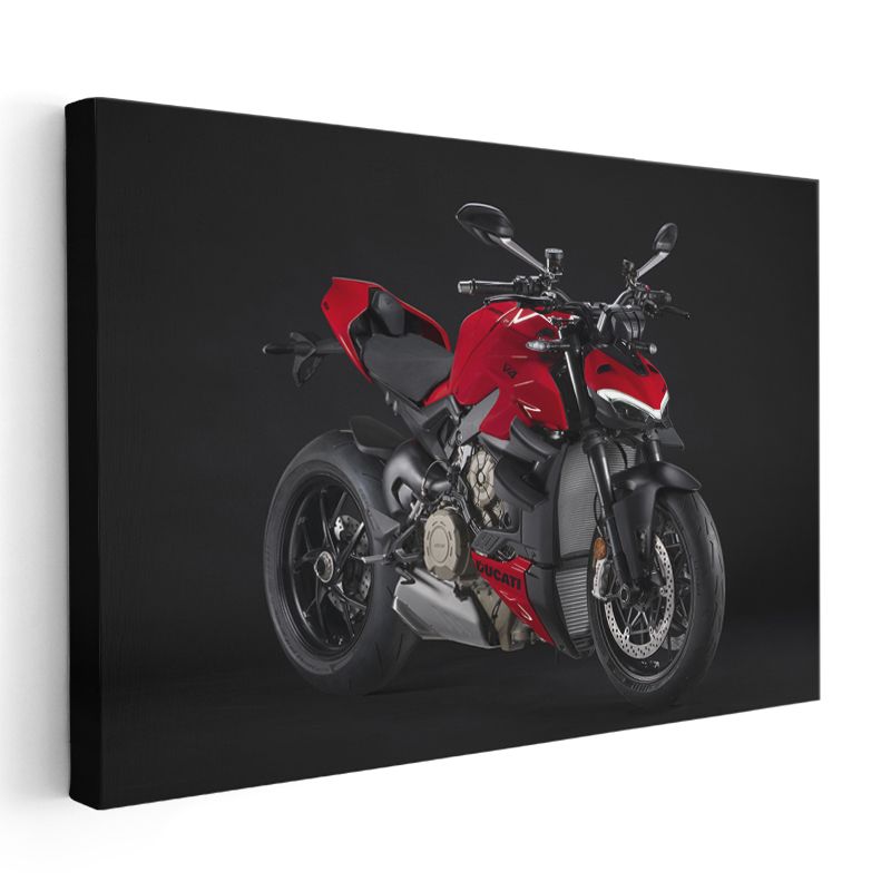 Ducati Streetfighter V4 - Kırmızı İtalyan Güç Motosikleti Kanvas Tablo