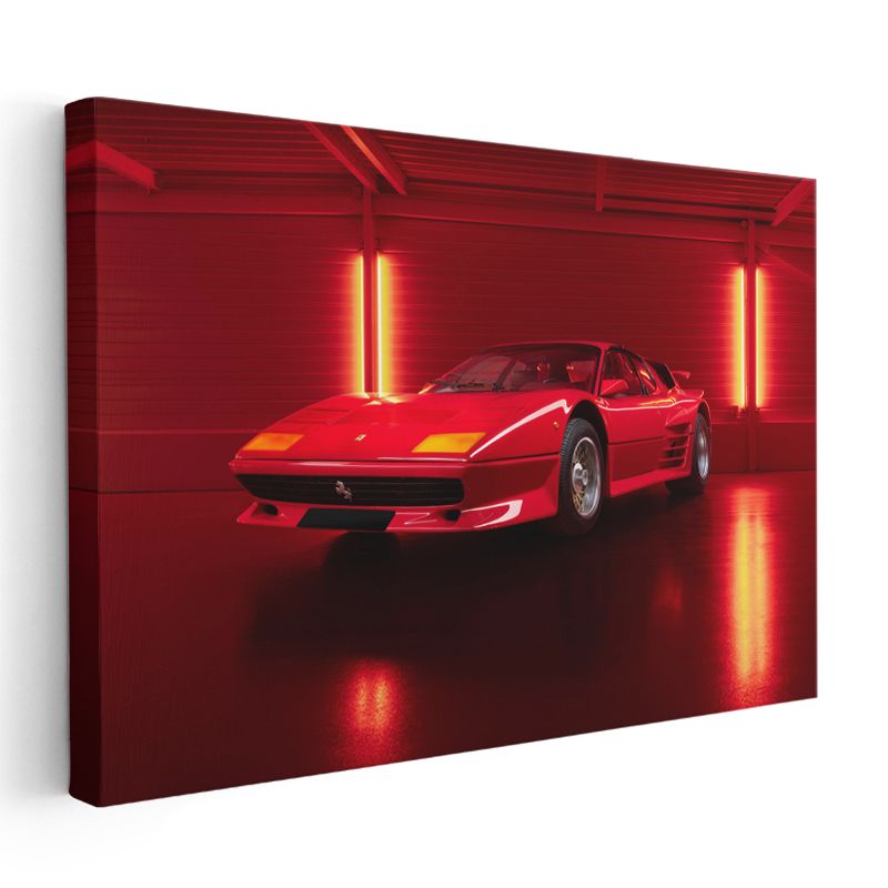Ferrari Testarossa - İtalyan Klasik Süper Otomobil Kanvas Tablo