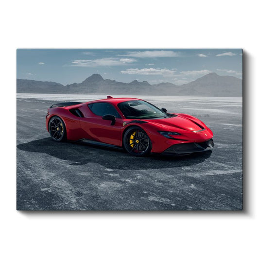 Ferrari SF90 Stradale - Hibrit Süper Otomobil Kanvas Tablo