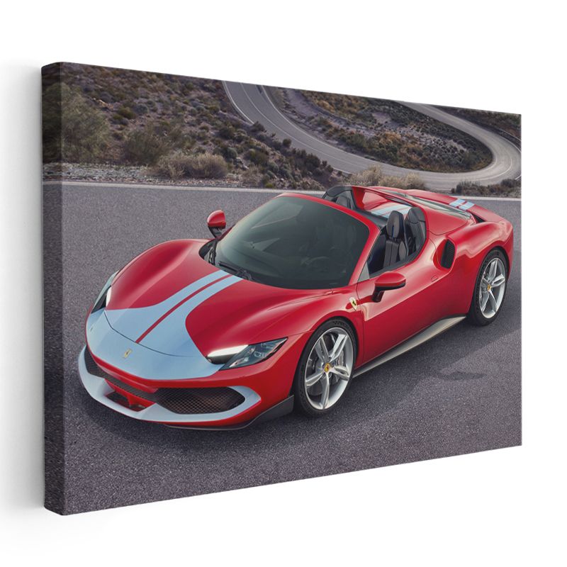 Ferrari 296 GTB - İtalyan Spor Otomobil Kanvas Tablo