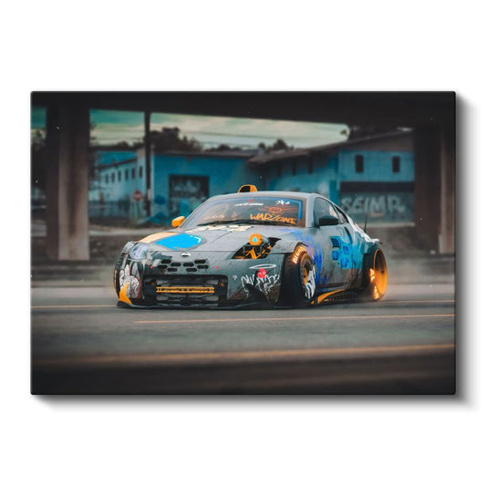 Nissan 350Z - Sokak Stili Modifiyeli Drift Otomobili Kanvas Tablo